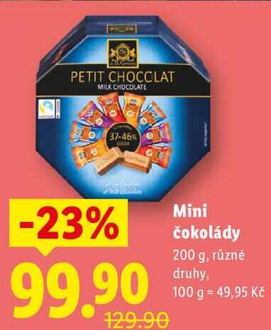 Mini čokolády, 200 g