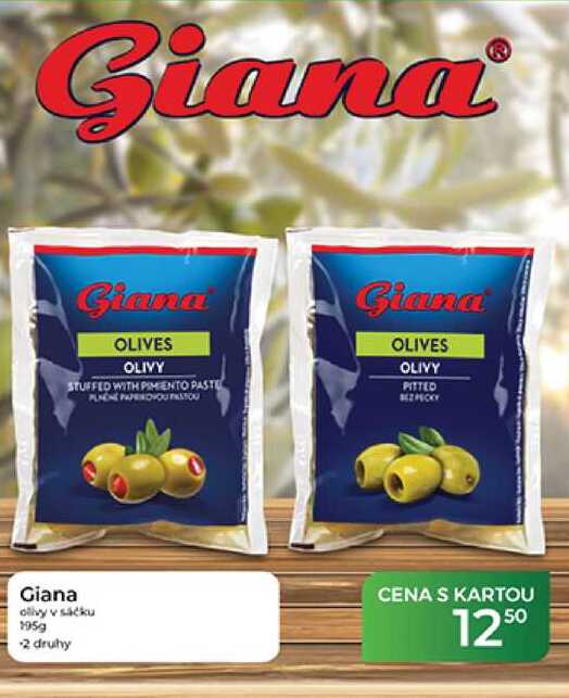 Giana olivy v sáčku 195 g