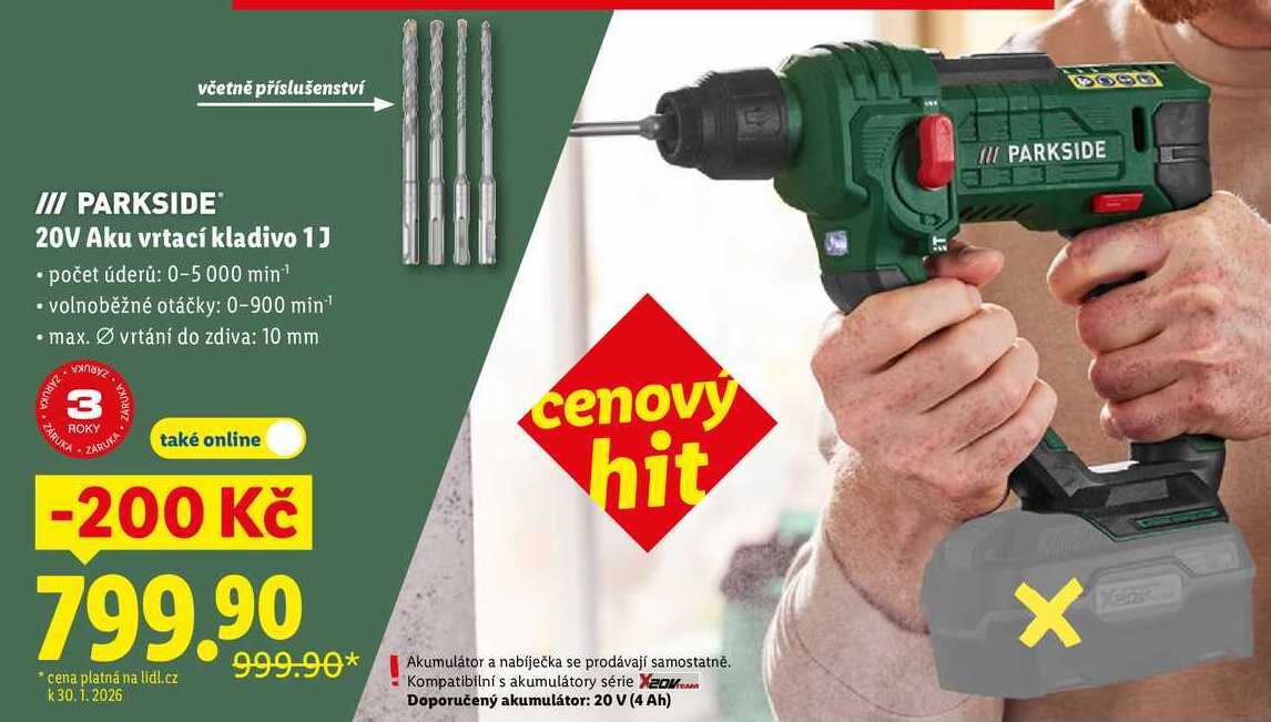 20V Aku vrtací kladivo 1J