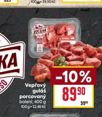 Vepřový guláš porcovaný balení, 400 g