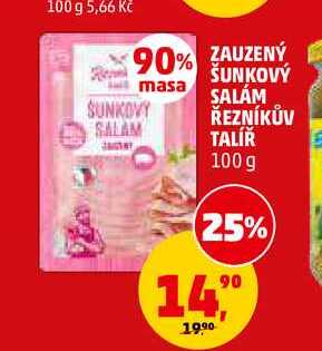 ZAUZENÝ ŠUNKOVÝ SALÁM ŘEZNÍKŮV TALÍŘ, 100 g 