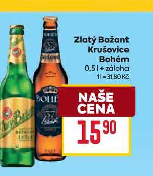 Zlatý Bažant Krušovice Bohém 0,5l