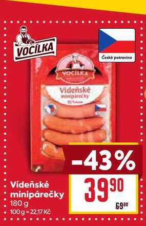 Vídeňské minipárečky 180 g