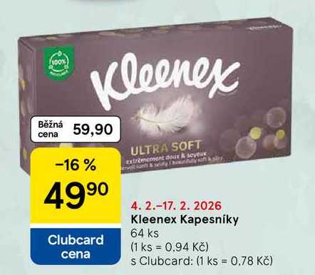 Kleenex Kapesníky, 64 ks  