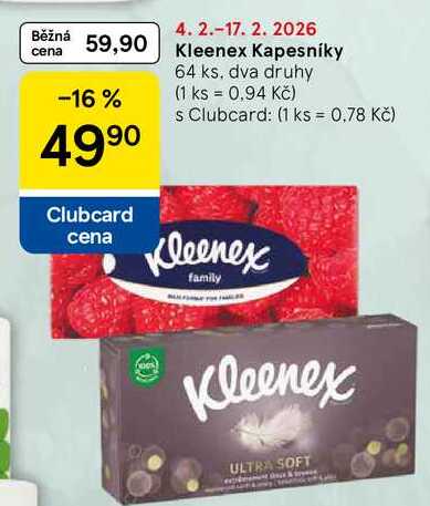 Kleenex Kapesníky, 64 ks, dva druhy  