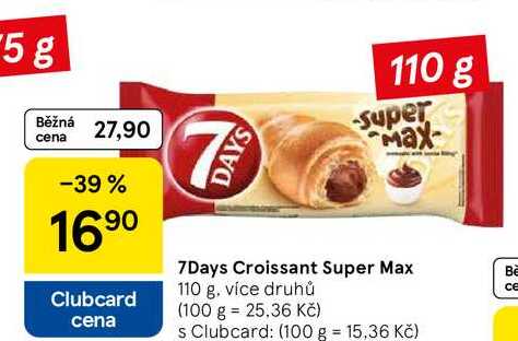 7Days Croissant Super Max, 110 g, více druhů 