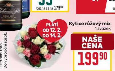 Kytice růžový mix 1 svazek 