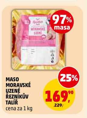 MASO MORAVSKÉ UZENÉ ŘEZNÍKŮV TALÍŘ, 1 kg 