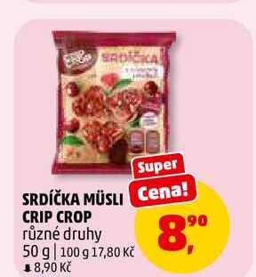 SRDÍČKA MÜSLI CRIP CROP, 50 g 