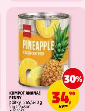 KOMPOT ANANAS PENNY, 565 g
