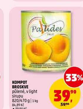 KOMPOT BROSKVE, 820 g