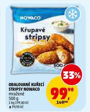 OBALOVANÉ KUŘECÍ STRIPSY NOWACO, 500 g
