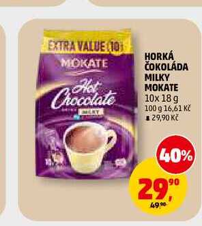 HORKÁ ČOKOLÁDA MILKY MOKATE, 10x 18 g