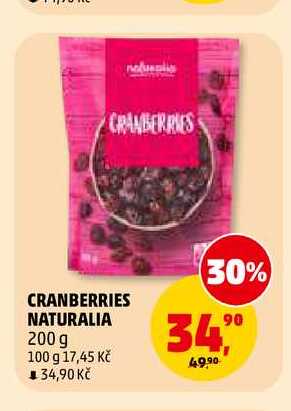 CRANBERRIES NATURALIA, 200 g