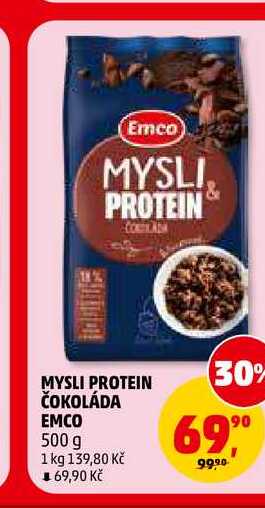 MYSLI PROTEIN ČOKOLÁDA EMCO, 500 g