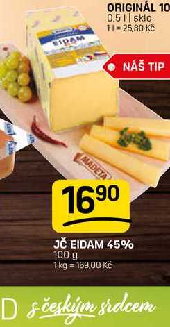 JČ EIDAM 45% 100 g 
