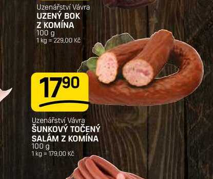 ŠUNKOVÝ TOČENÝ SALÁM Z KOMÍNA 100 g 