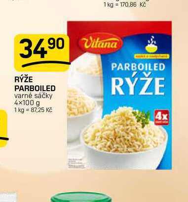 RÝŽE PARBOILED varné sáčky 4x100 g 