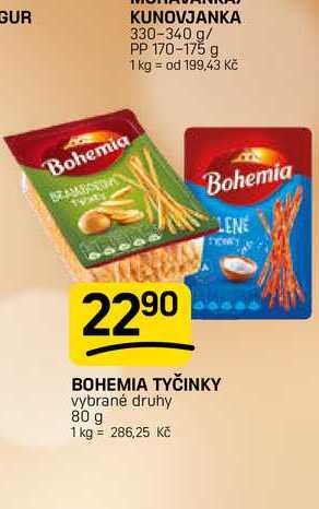 BOHEMIA TYČINKY vybrané druhy 80 g 