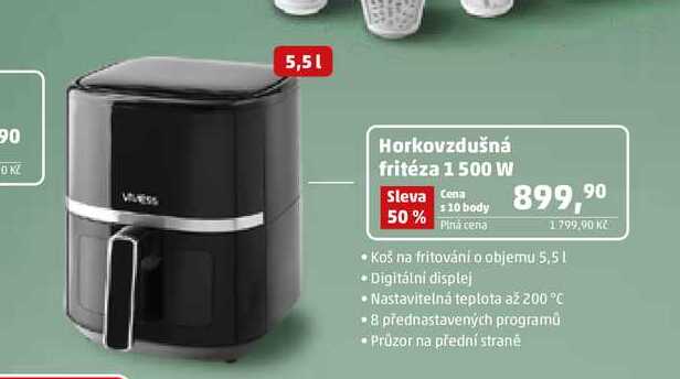 Horkovzdušná fritéza 1500 W 