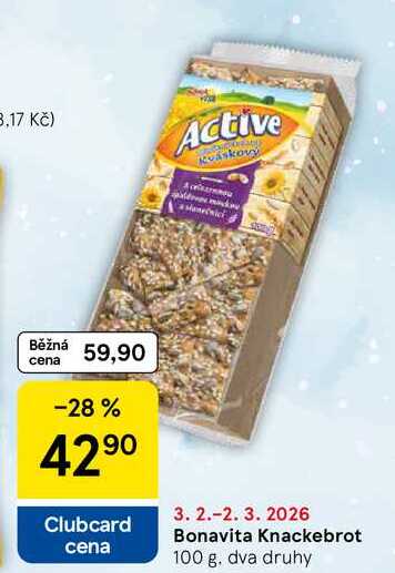 Bonavita Knackebrot, 100 g. dva druhy 