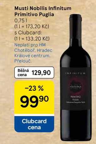 Musti Nobilis Infinitum Primitivo Puglia, 0,75 l