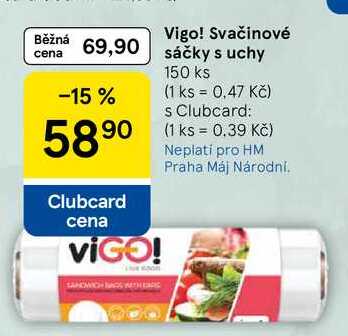 Vigo! Svačinové sáčky s uchy, 150 ks