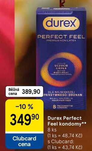 Durex Perfect Feel kondomy, 8 ks