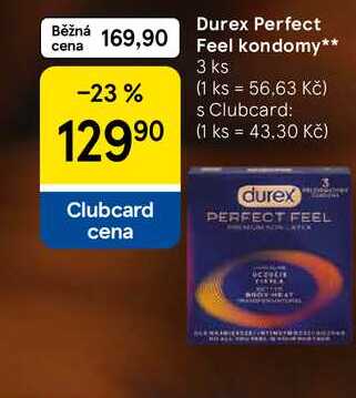 Durex Perfect Feel kondomy, 3 ks  