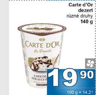 Carte d'Or dezert různé druhy 140 g 