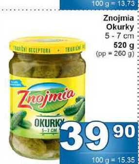 Znojmia Okurky 5-7 cm 520 g