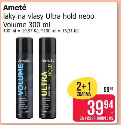 Ameté laky na vlasy Ultra hold nebo Volume 300 ml 