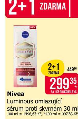 Luminous omlazující sérum proti skvrnám 30 ml 