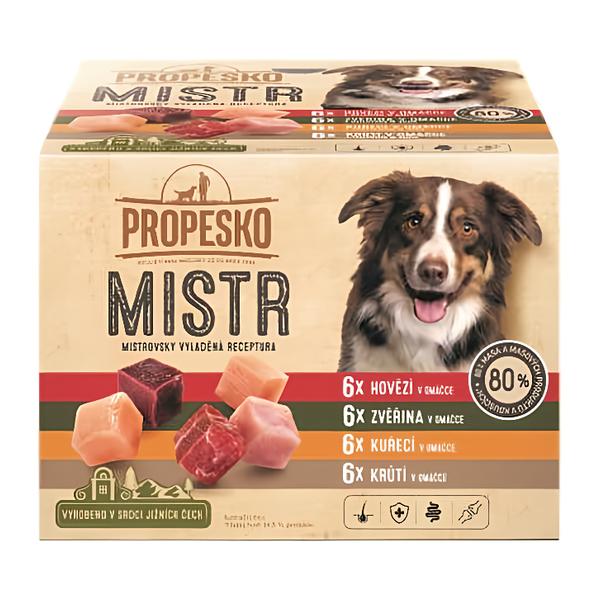 Propesko Mistr Filetky mix masa v omáčce pro psy 24x85g