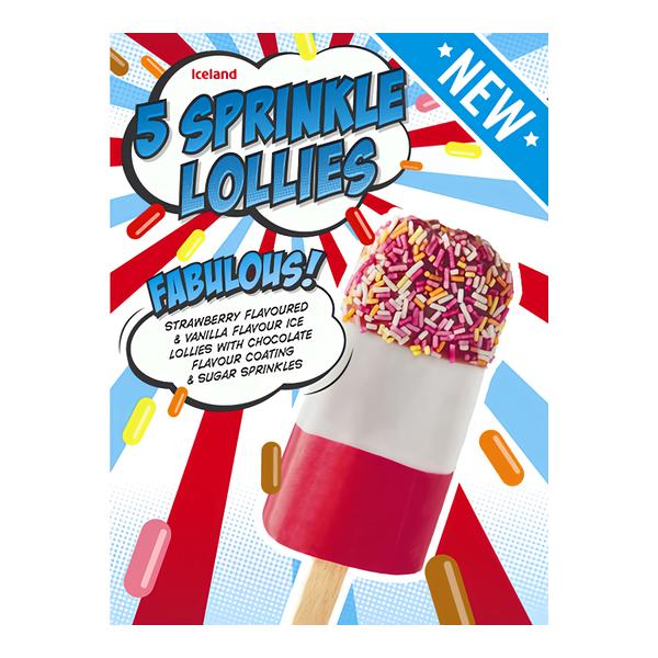 Iceland Nanuk s příchutí jahod a vanilky s čokoládovou polevou a posypem. 5 ks balení