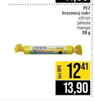 PEZ hroznový cukr citron jahoda mango 39 g 