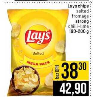 Lays chips salted fromage strong chilli+lime 190-200 g 