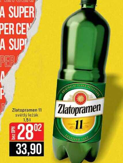 Zlatopramen 11 světlý ležák 1,5l