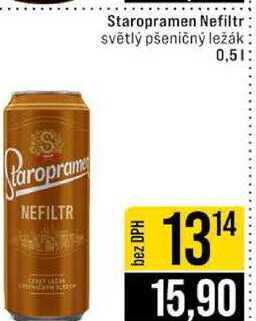 Staropramen Nefiltr světlý pšeničný ležák 0,5l
