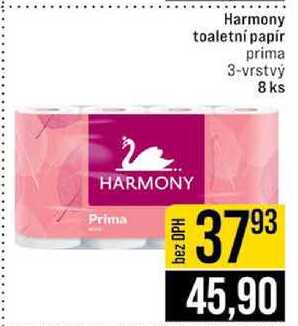 Harmony toaletní papír prima 3-vrstvý 8 ks 