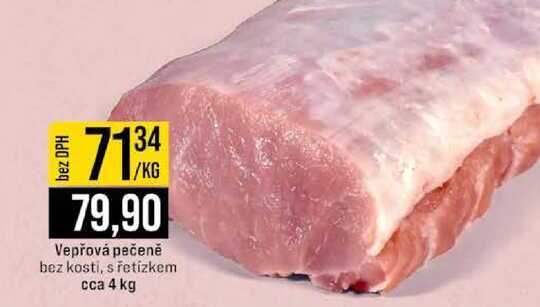 Vepřová pečeně bez kosti, s řetízkem cca 4 kg 1kg