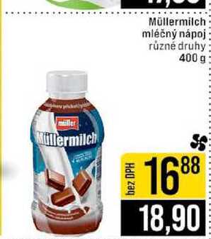 Müllermilch mléčný nápoj různé druhy 400 g