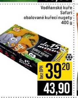 Vodňanské kuře Safari obalované kuřecí nugety 400 g 