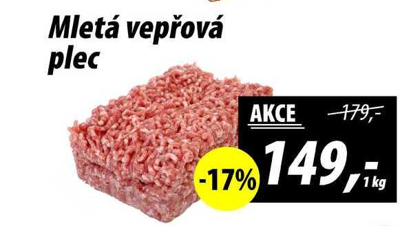 Mletá vepřová plec, 1 kg
