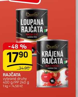RAJČATA vybrané druhy 400 g 