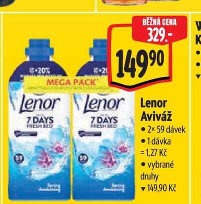  Lenor Aviváž 2× 59 dávek  