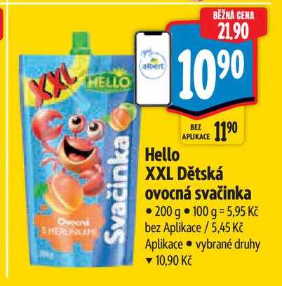 Hello XXL Dětská ovocná svačinka 200 g