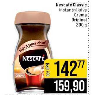 Nescafé Classic instantní káva Crema Original 200 g 