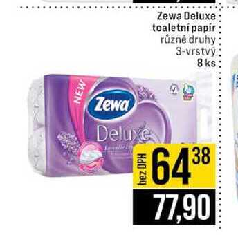 Zewa Deluxe toaletní papír různé druhy 3-vrstvý 8 ks