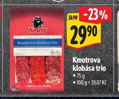 Kmotrova klobása trio 75 g